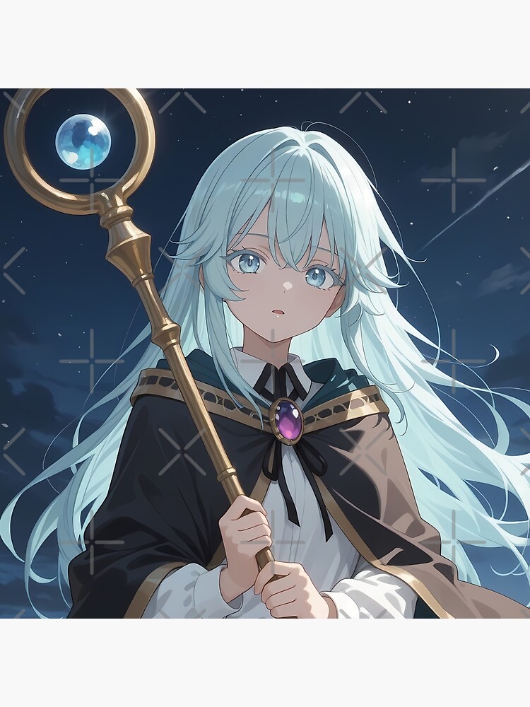 Elfaria Albis Serfort Wistoria Wand And Sword Moonlit Shower Curtain - Image 2