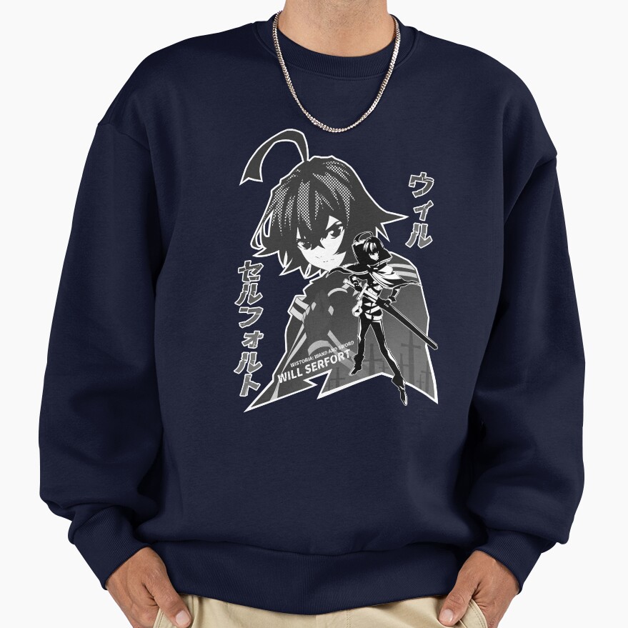 Will Serfort Silhouette Black White Design Sweatshirt - Image 5
