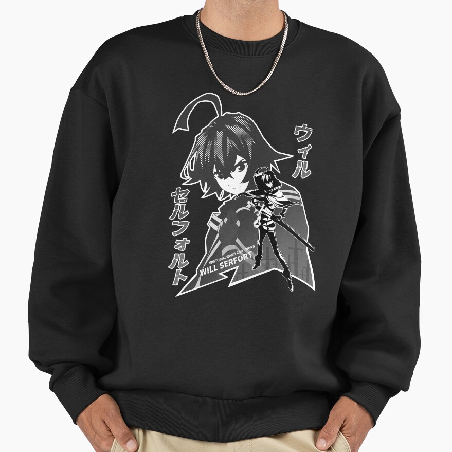 Will Serfort Silhouette Black White Design Sweatshirt