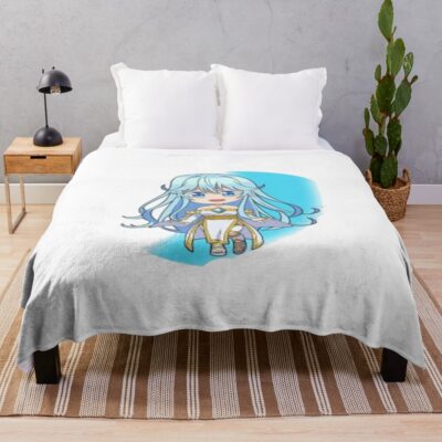 Wistoria Wand And Sword Elfaria Albis Serfort Chibi Throw Blanket