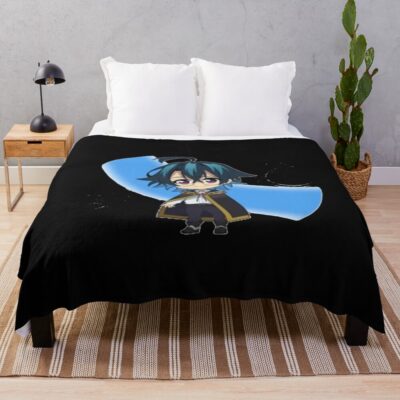 Wistoria Wand And Sword Will Serfort Chibi Throw Blanket