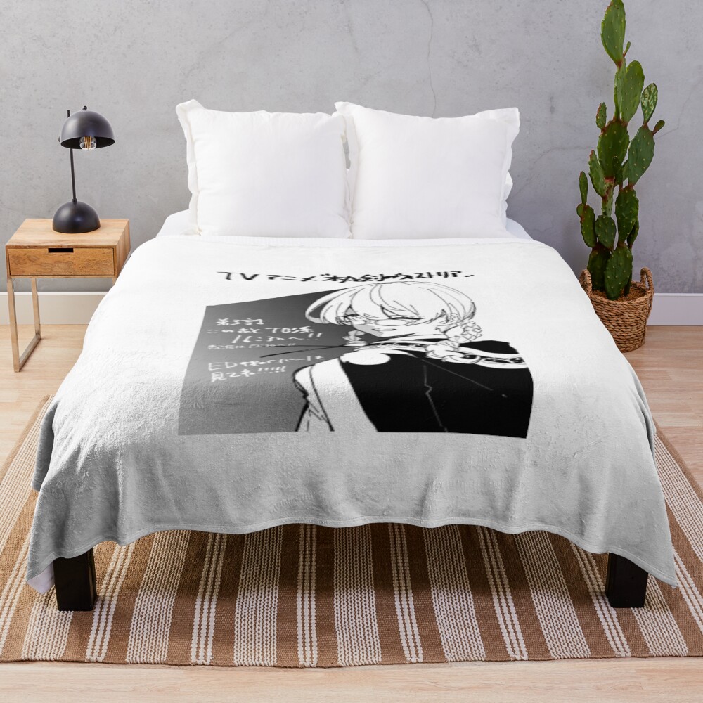 Wistoria Wand And Sword Iris X. Stella Maris Black & White Throw Blanket
