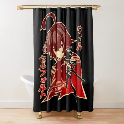 Tsue To Tsurugi No Wistoria Will Serfort Silhouette Shower Curtain