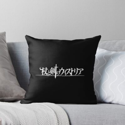 Wistoria Wand And Sword Logo Bassic Throw Pillow