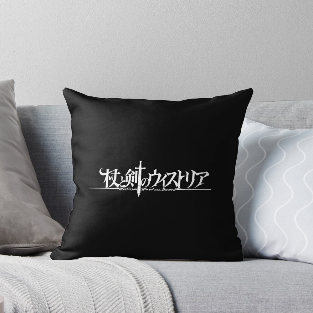Wistoria Wand And Sword Logo Bassic Throw Pillow